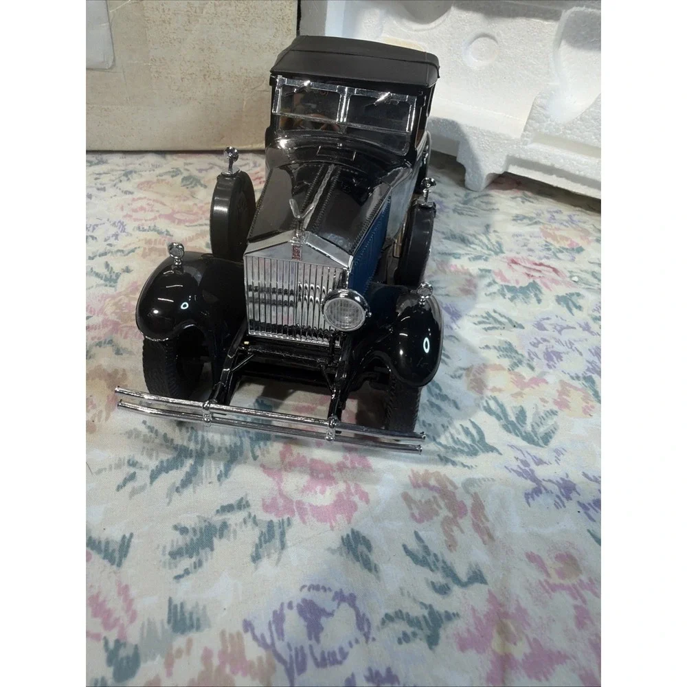 Franklin Mint 1929 Rolls-Royce Phantom 1:24 Diecast Blue/bla With Mailer Box